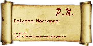 Paletta Marianna névjegykártya
